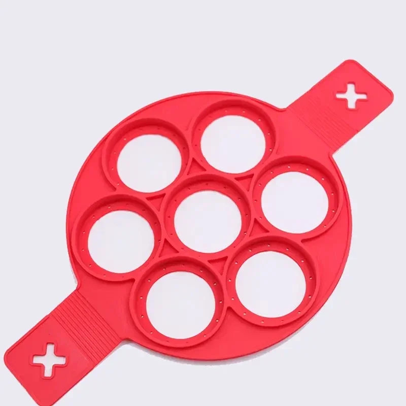 Silicone 7-hole Circular Frying Pan Breakfast Pancake Mold DIY Baking Tool - Image 14