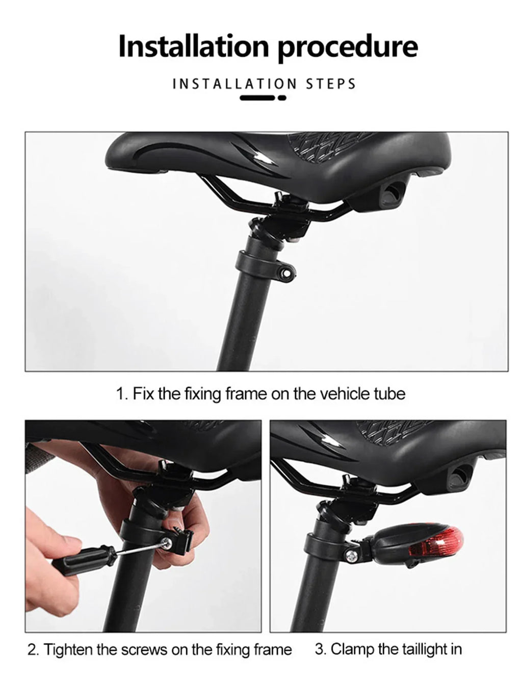 5 LED Bicycle Tail Light with Laser Safety Beam - Image 10