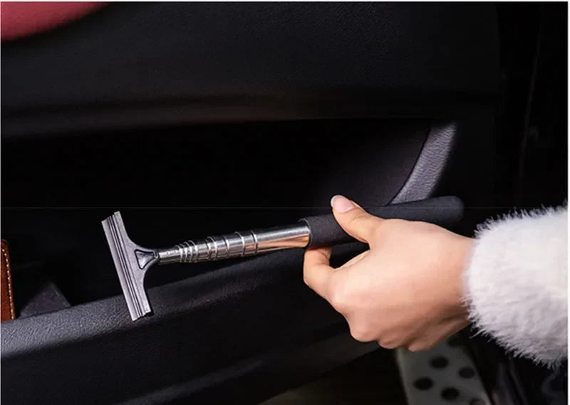 Car Rearview Mirror Wiper Cleaning Tool Auto Glass Mist Cleaner Scraper Car Accessories Handle Telescopic Window - Image 17