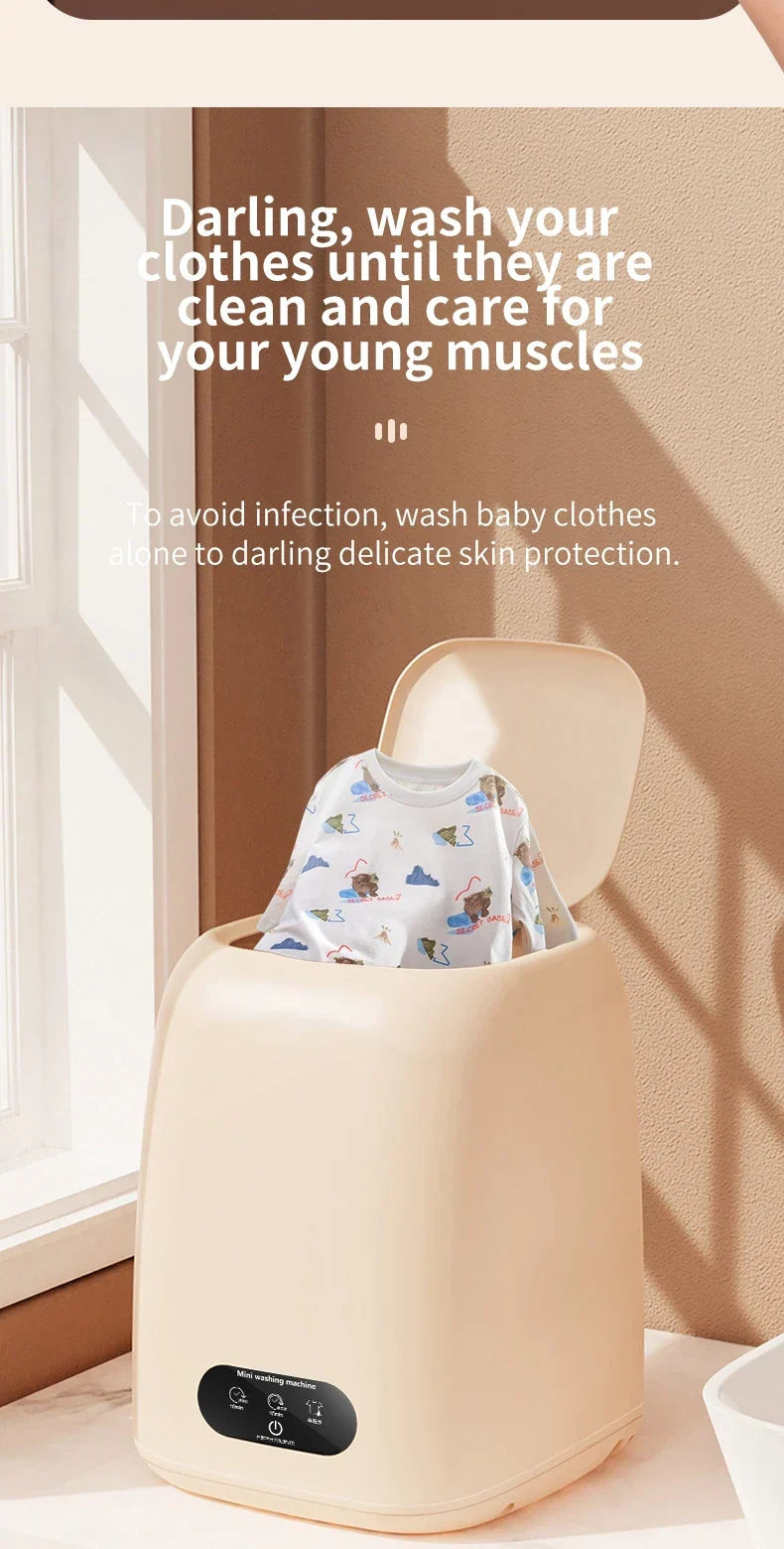 Small Washing Machine for Underwear Children's Clothes mini Washer fully automatic Portable Washing Machine - Image 20