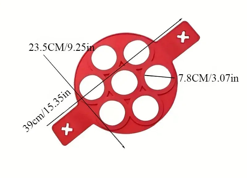 Silicone 7-hole Circular Frying Pan Breakfast Pancake Mold DIY Baking Tool - Image 16