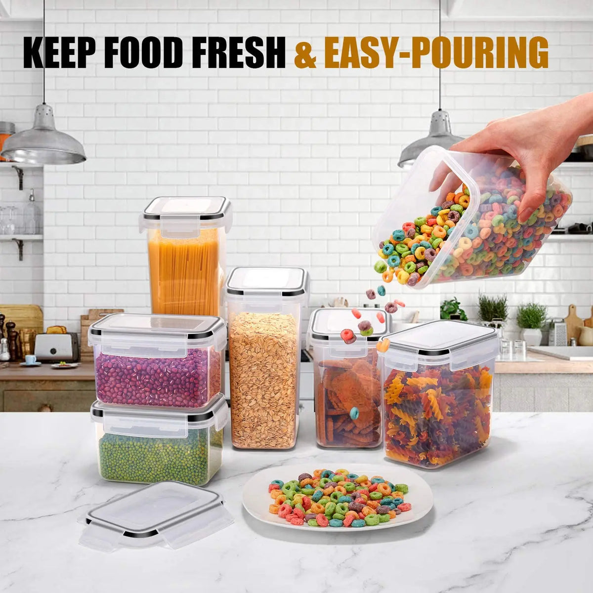 7pcs Airtight Food Storage Containers Set - Image 4