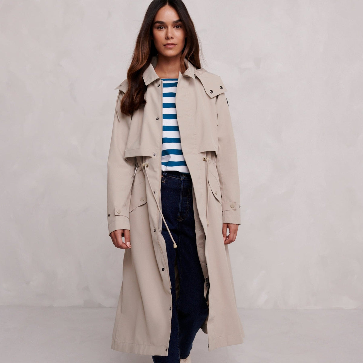 Alva Womens Waterproof Trench Coat - Taupe - Image 4