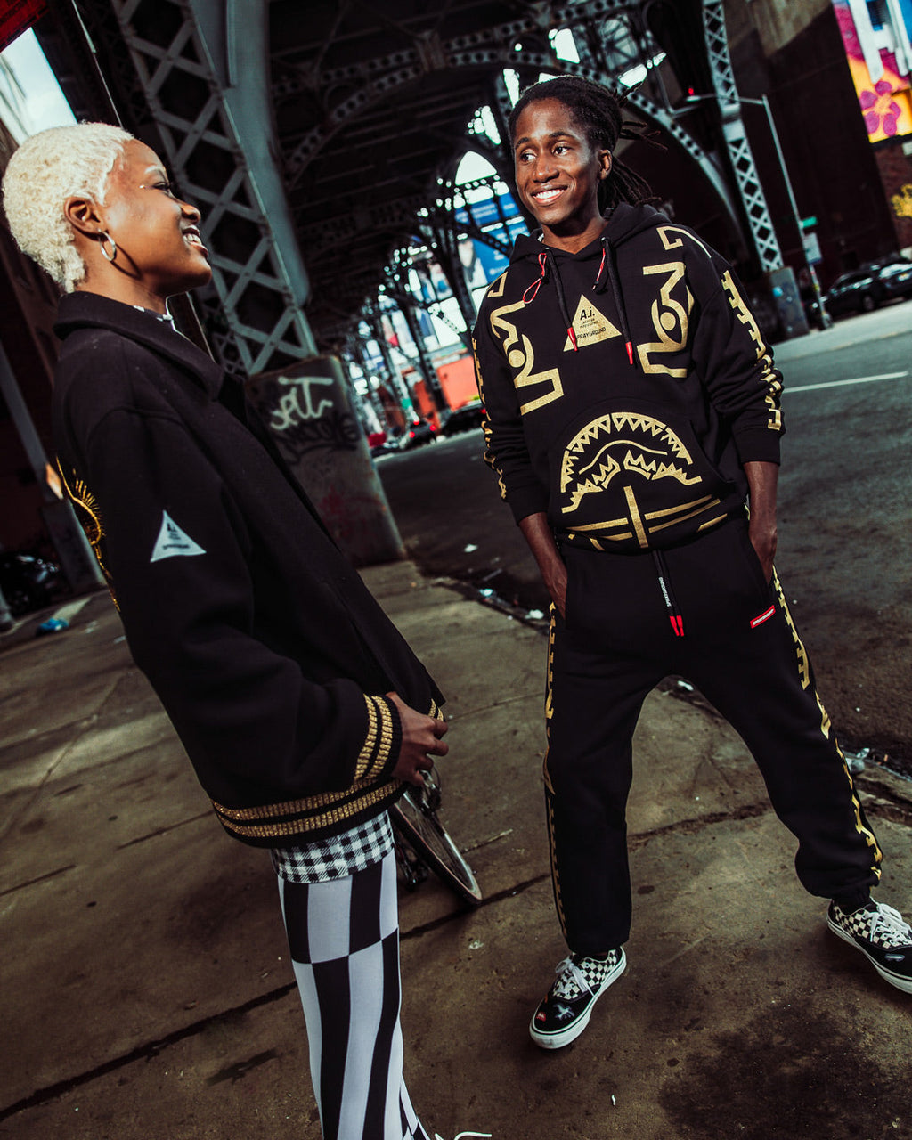 A.I.9 African Intelligence Guilded Leopard - Sandflower Collab Varsity Jacket - Image 13