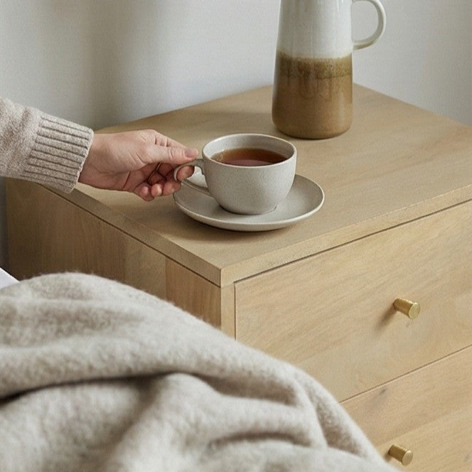 Minimalist Mango Wood Oslo Bedside Table - Image 3