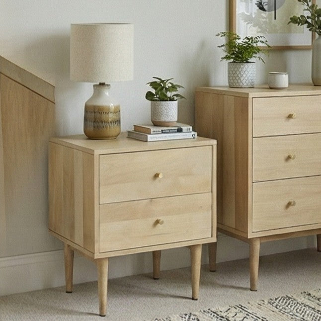Minimalist Mango Wood Oslo Bedside Table - Image 9