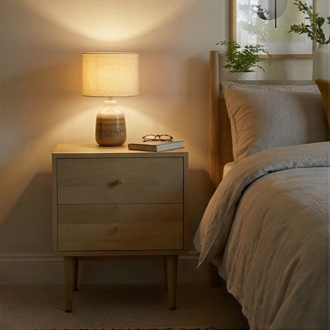 Minimalist Mango Wood Oslo Bedside Table - Image 4
