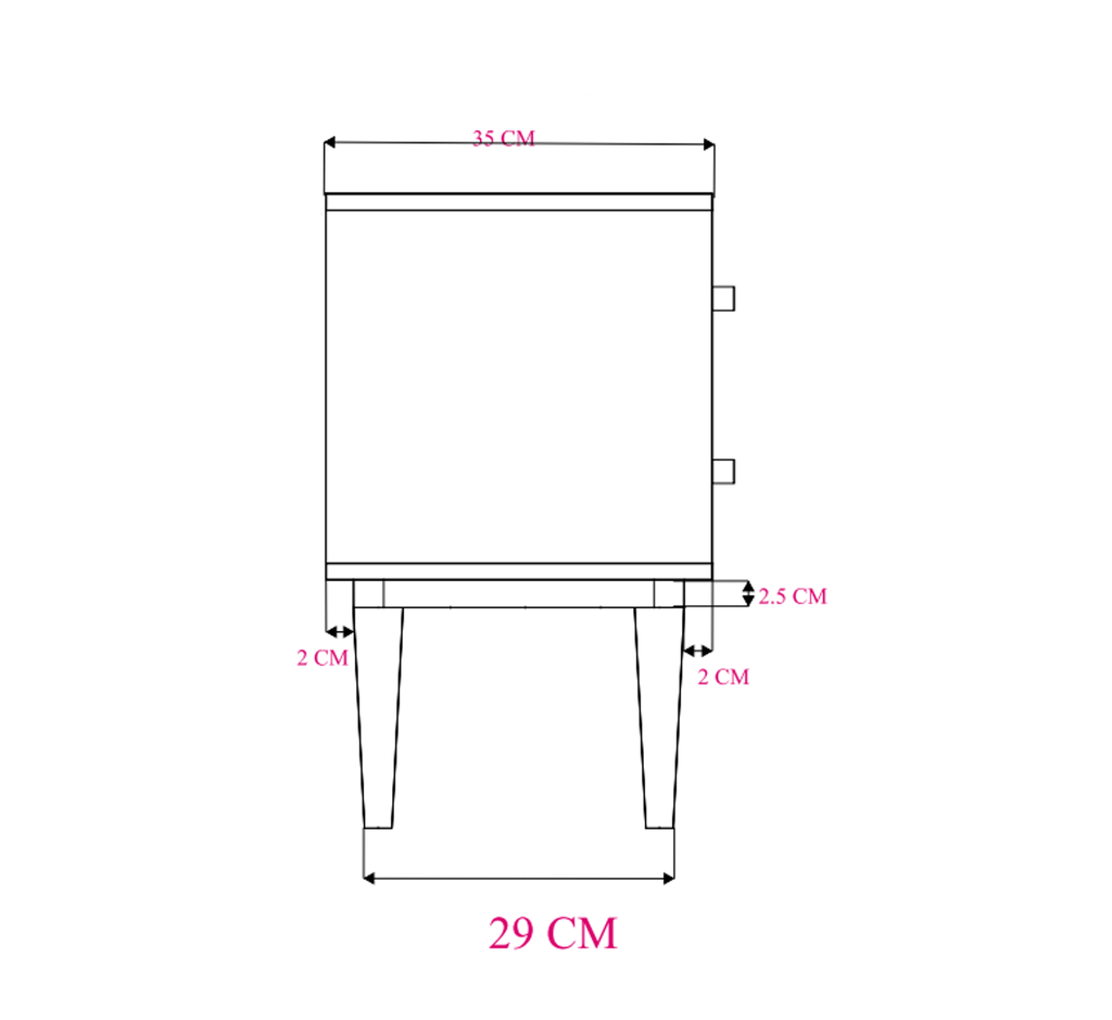 Minimalist Mango Wood Oslo Bedside Table - Image 11