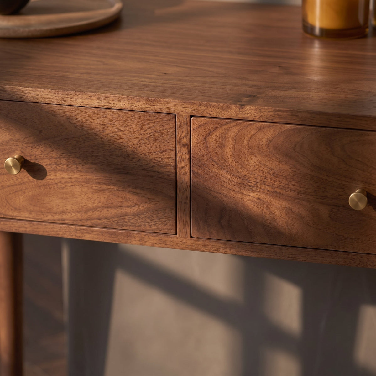 Scandinavian Walnut Oslo Console, Dressing Table, and Desk - Image 3
