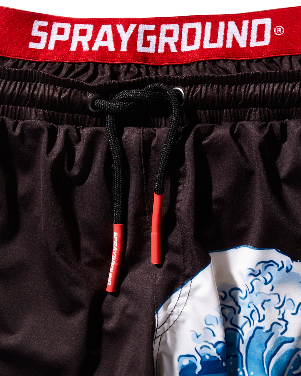 Kids Japan Wave Swim Trunks (Black) - Image 3