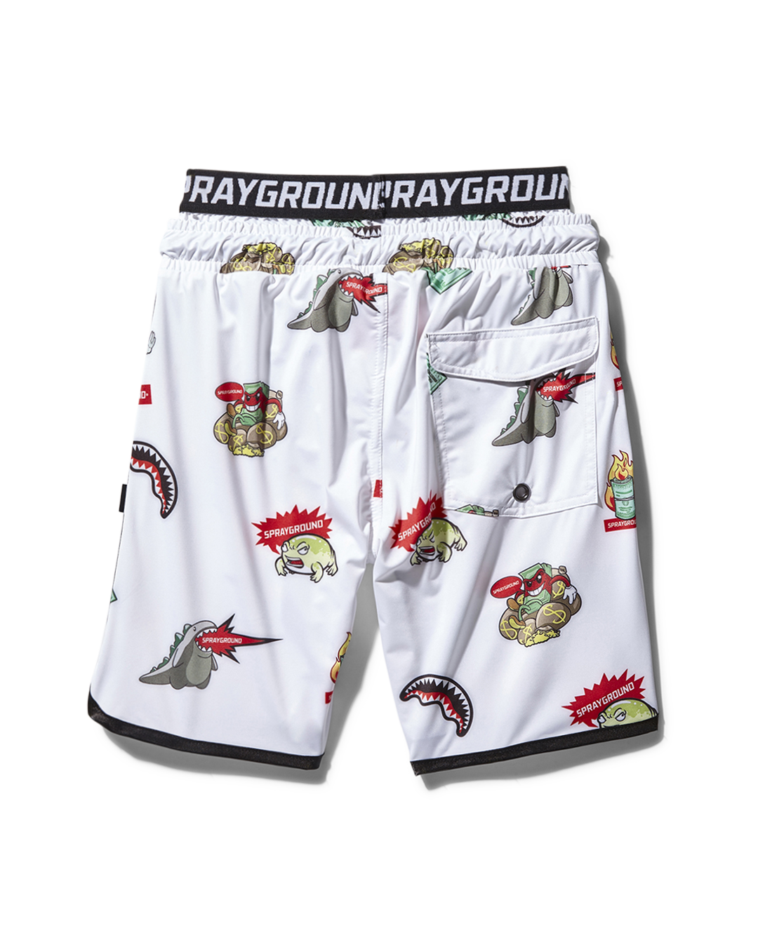 Kids Patch All-In Swim Trunks (White) - Image 2