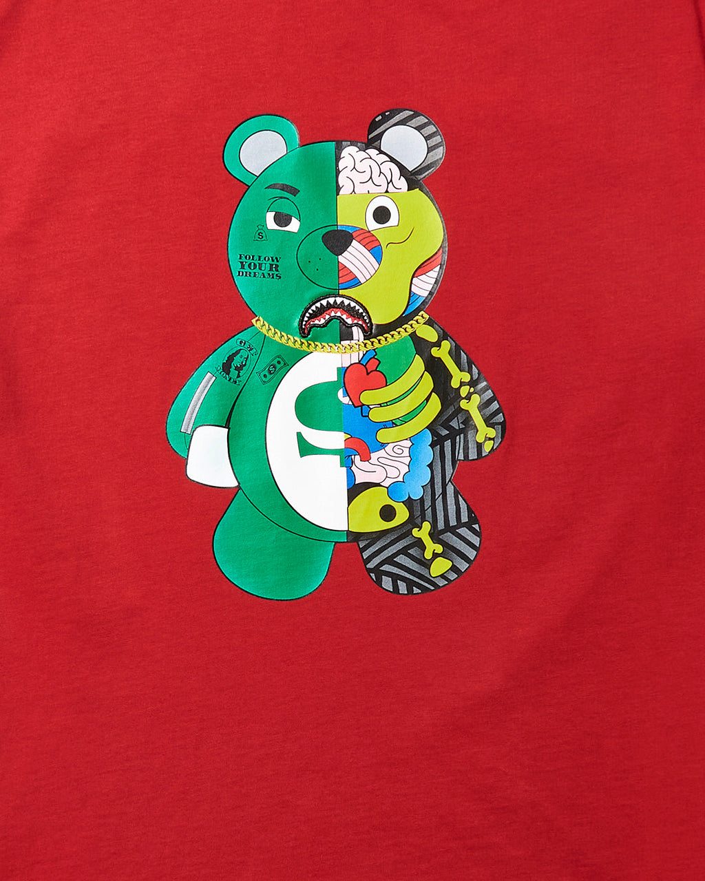 Youth Anatomy Bear T-Shirt Red - Image 5