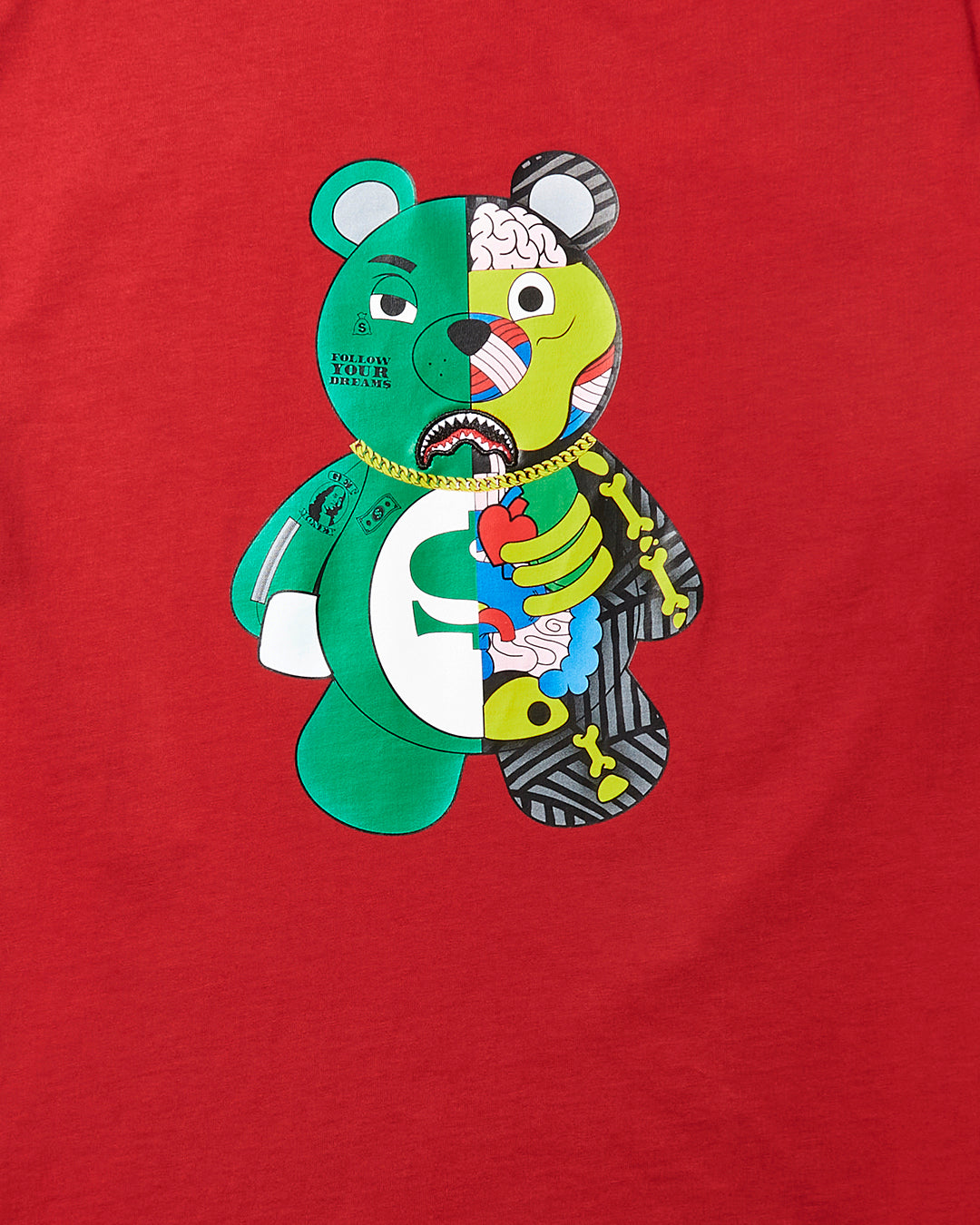 Youth Anatomy Bear T-Shirt Red - Image 5
