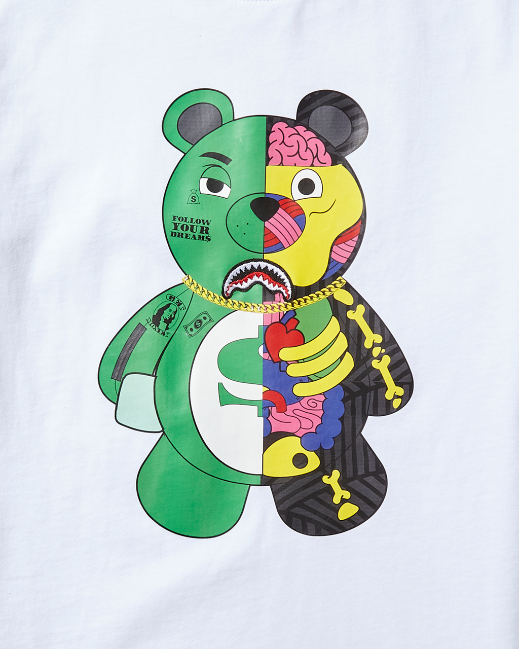 Youth Anatomy Bear T-Shirt White - Image 3