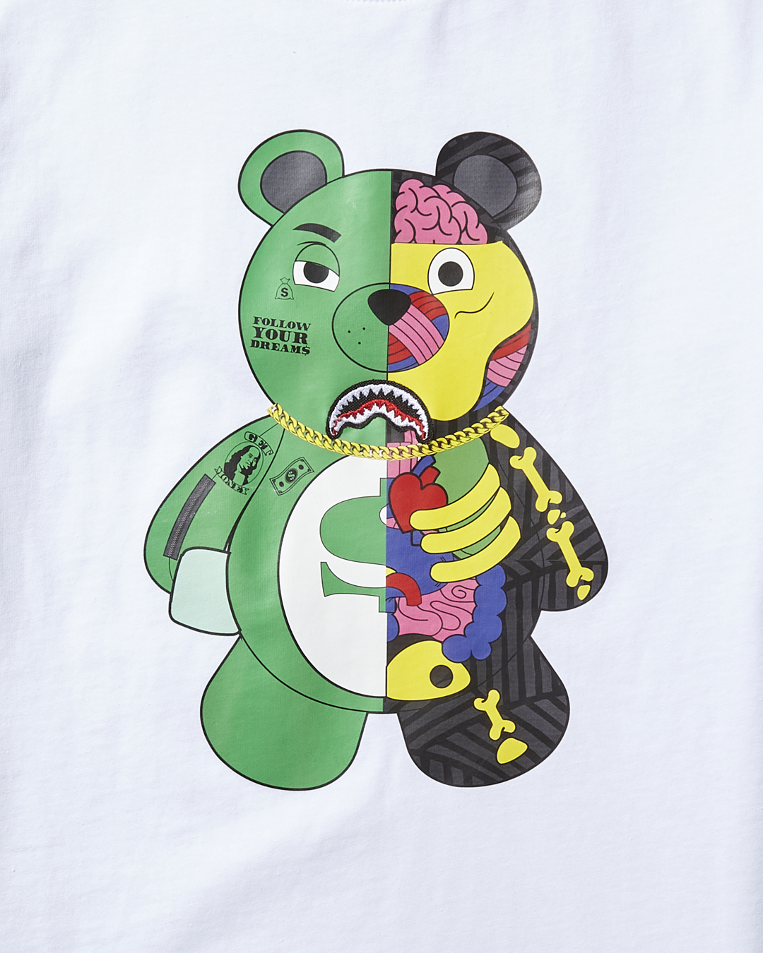 Youth Anatomy Bear T-Shirt White - Image 3
