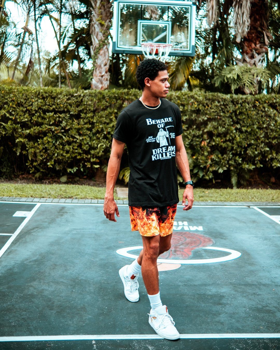 Camo Fire Shoto Swim Trunks - Image 4