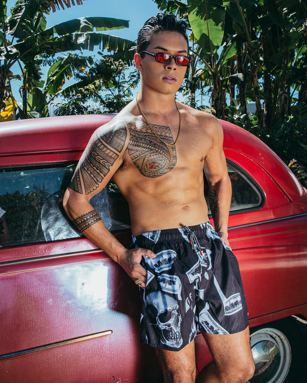 Money Night Shoto Swim Trunks - Image 5