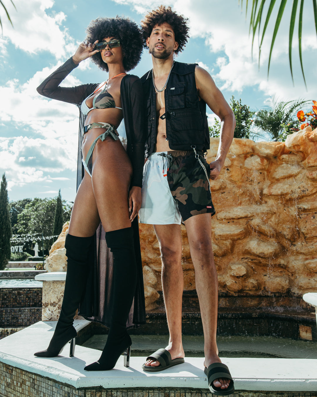 Split Bite Camo Shoto Swim Trunks - Image 16