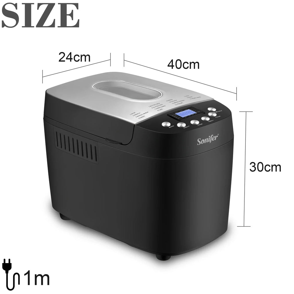 1.5kg Automatic Bread Machine 850w Programmable Bread Maker 15-hour Pre-set Timer Control Panel With Lcd Display - Image 6
