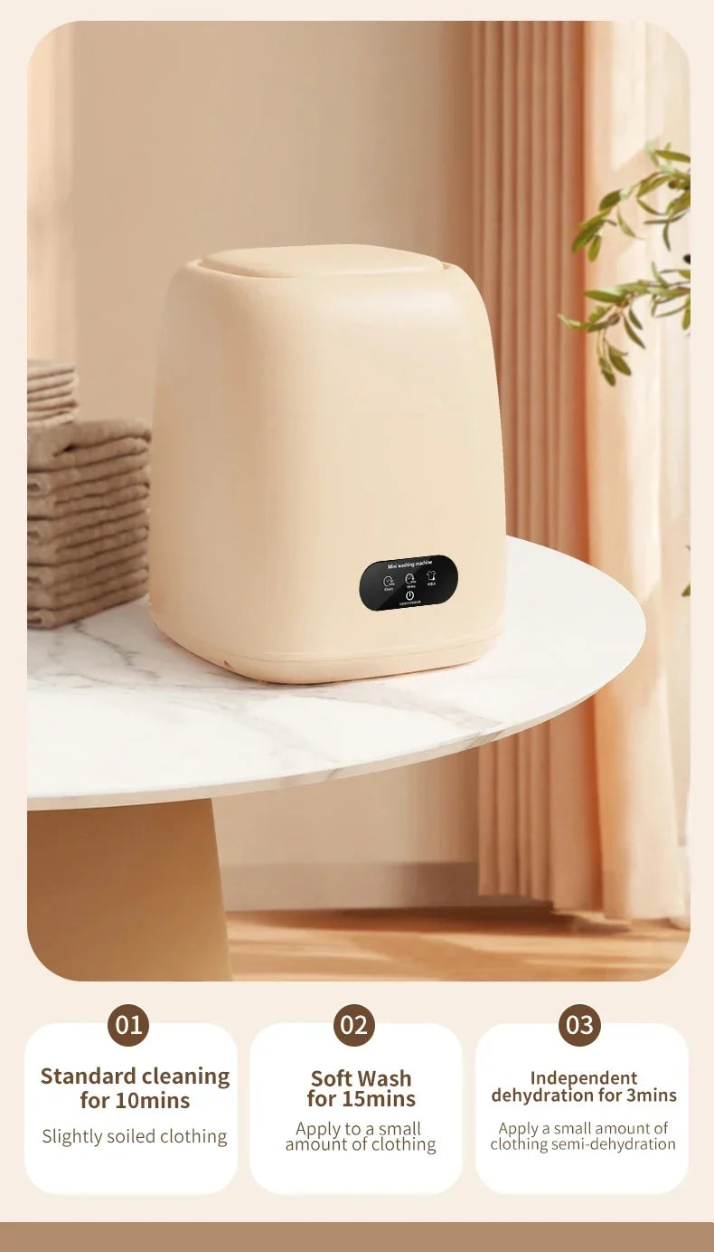 Small Washing Machine for Underwear Children's Clothes mini Washer fully automatic Portable Washing Machine - Image 19