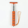 Car Rearview Mirror Wiper Cleaning Tool Auto Glass Mist Cleaner Scraper Car Accessories Handle Telescopic Window - orange
