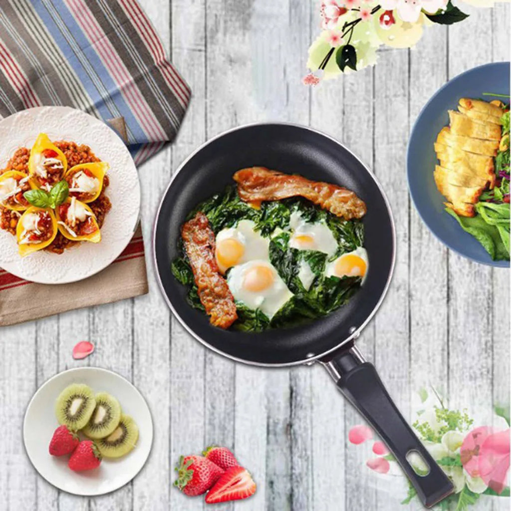 12cm/14cm/16cm Mini Frying Pan Non-Stick Steel Frypan Pot Saucepan Random Color For Cookware Kitchen Cookware - Image 8