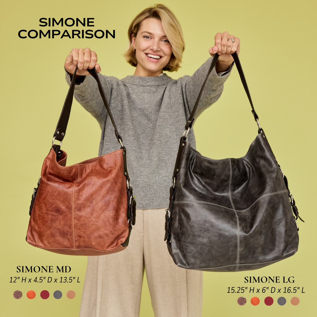 Simone Lg Leather Shoulder Bag - Image 3