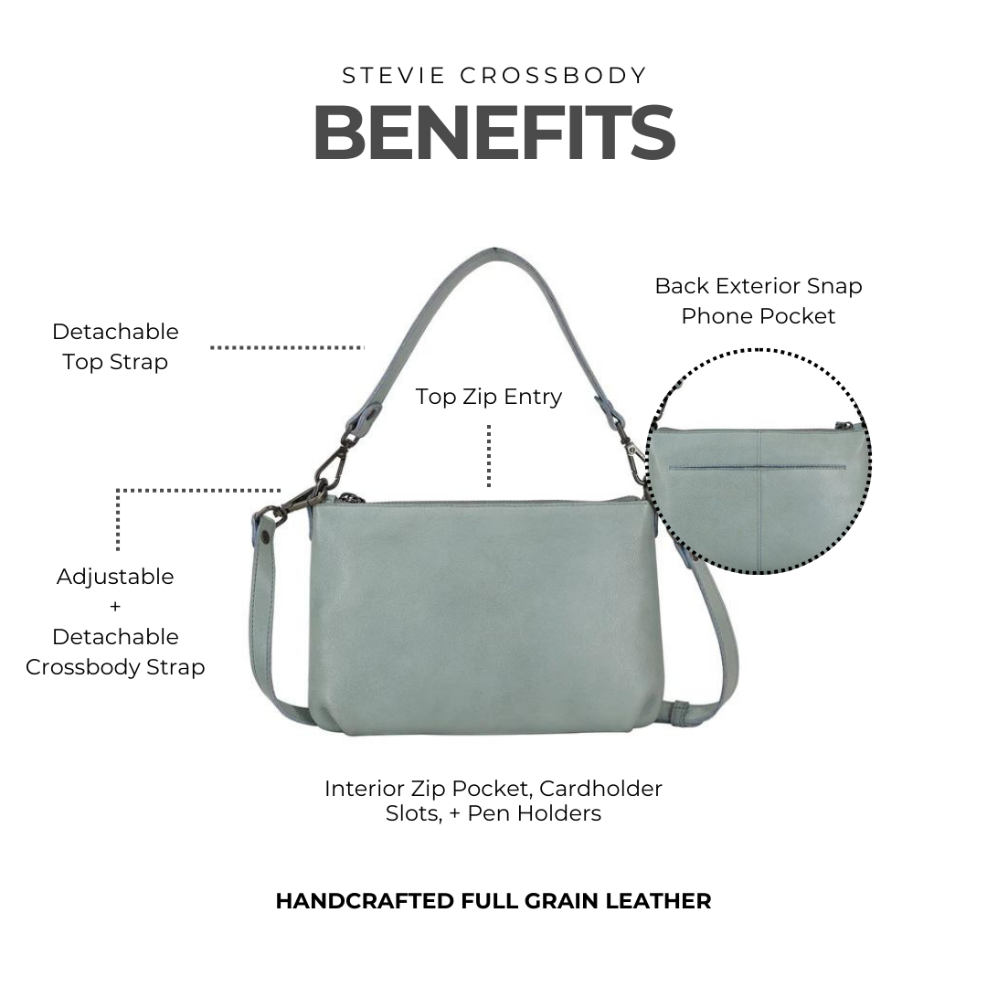Stevie Leather Crossbody Bag - Image 12