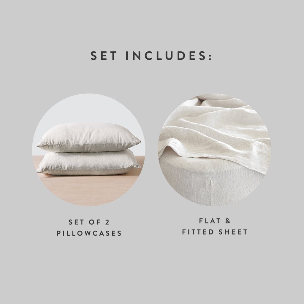 Stonewashed Linen Sheet Set - Image 48