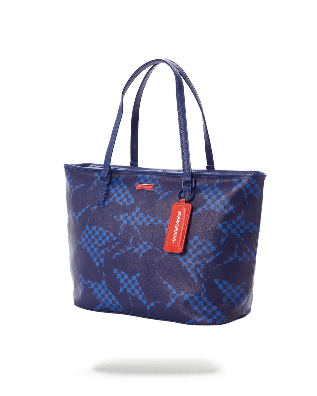 Shark Check (Blue) Tote - Image 3