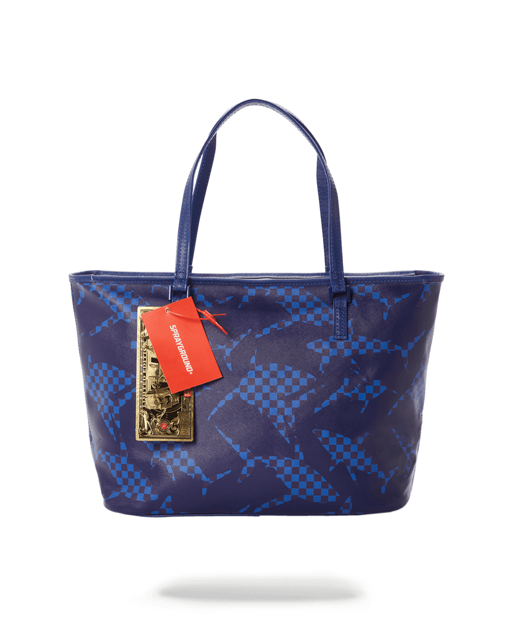 Shark Check (Blue) Tote - Image 7