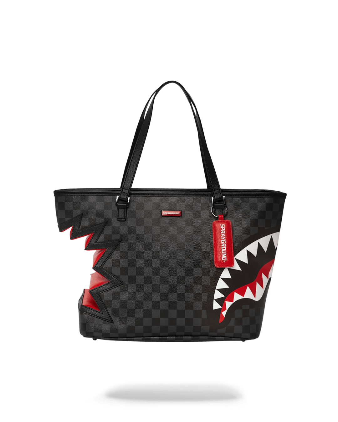 Shark Bite Sharks in Paris Gray Tote - Image 3