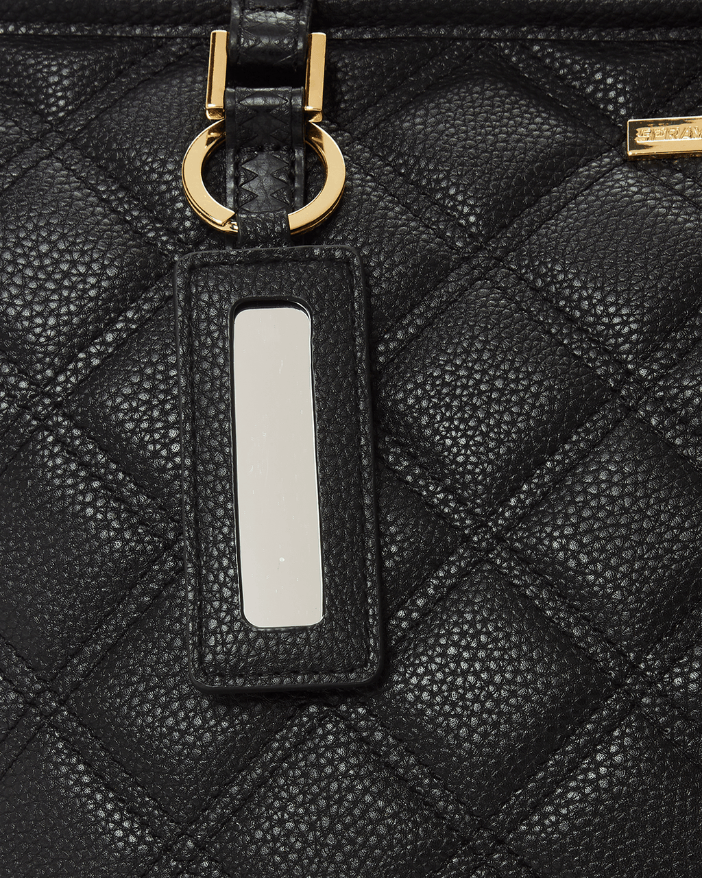 Noir Quilt Gold Chain Shark Tote - Image 9