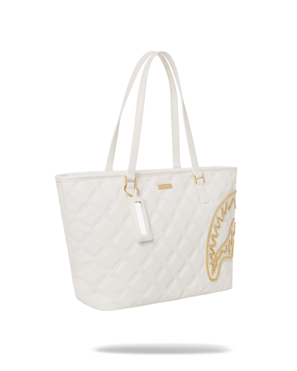 Riviera Le Blanc Gold Chain Shark Tote - Image 3