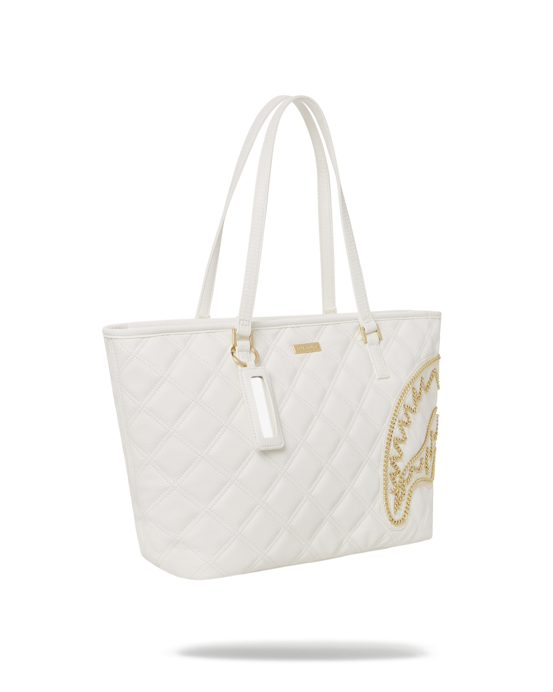 Riviera Le Blanc Gold Chain Shark Tote - Image 3