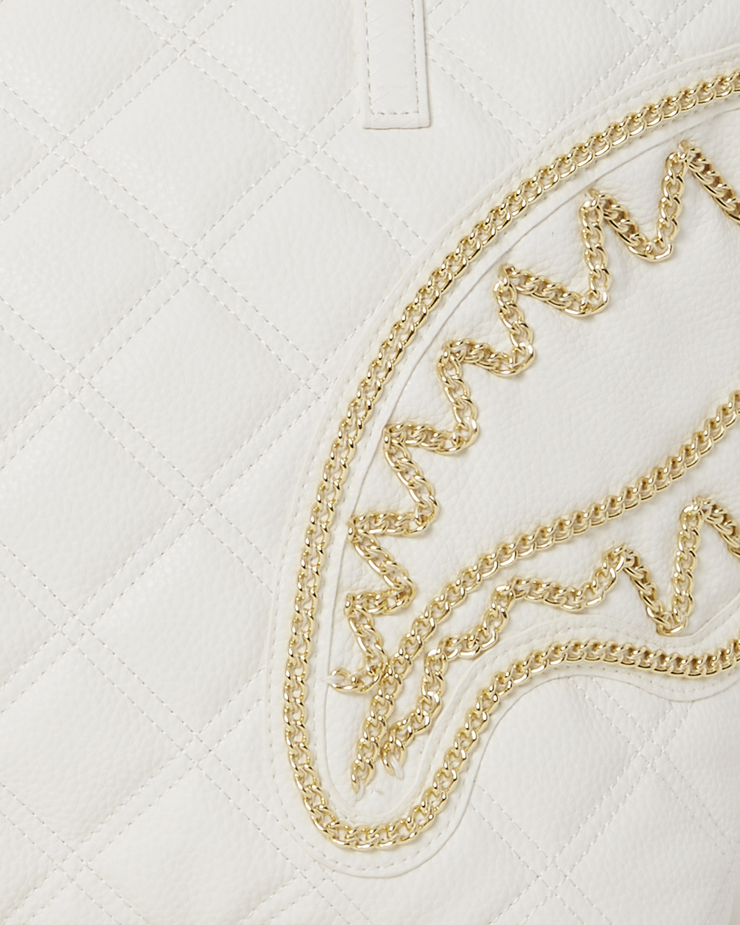 Riviera Le Blanc Gold Chain Shark Tote - Image 11