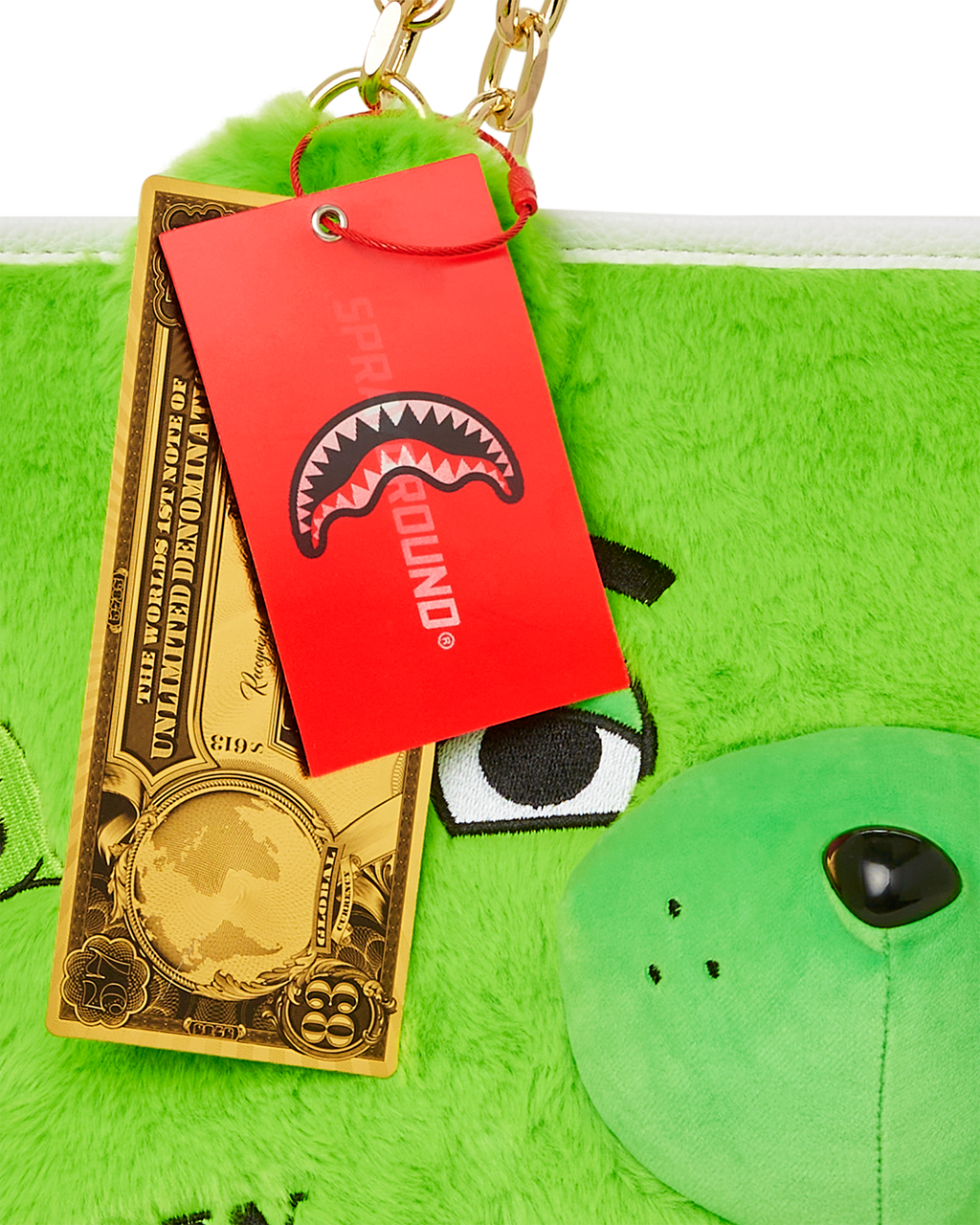 Plush Moneybear Tote (Green) - Image 10