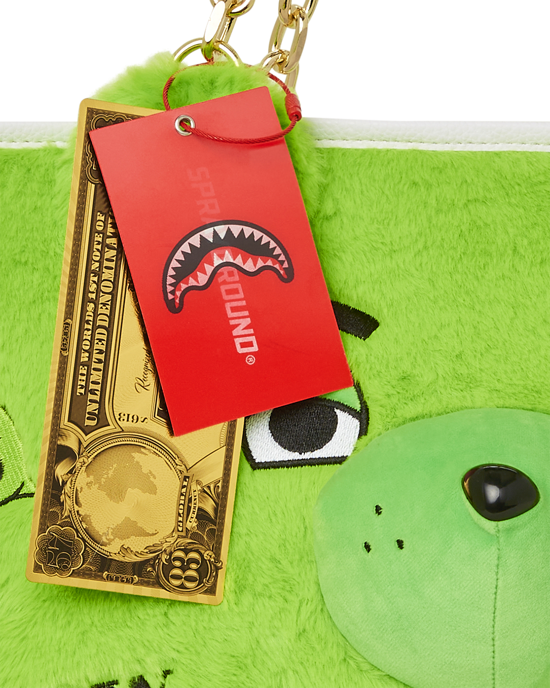Plush Moneybear Tote (Green) - Image 10