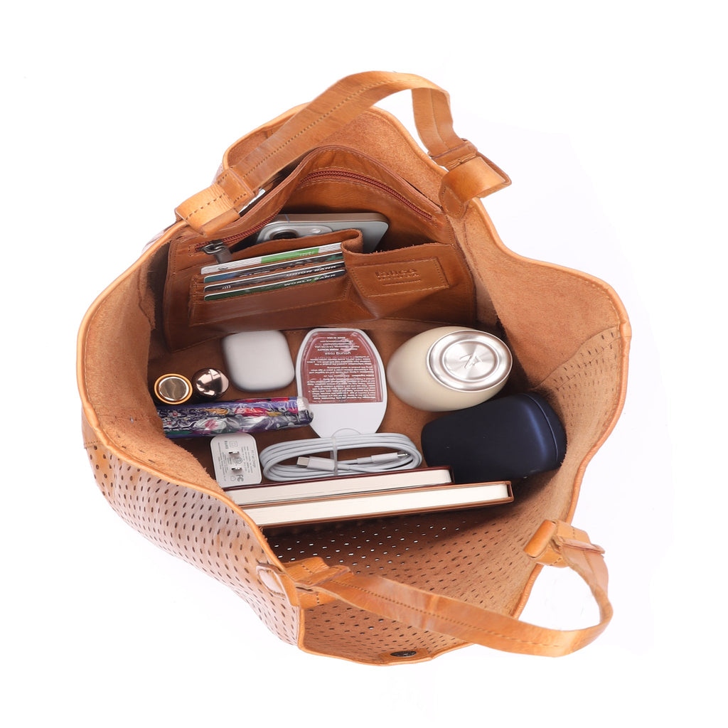 Tour Leather Tote Bag - Image 7