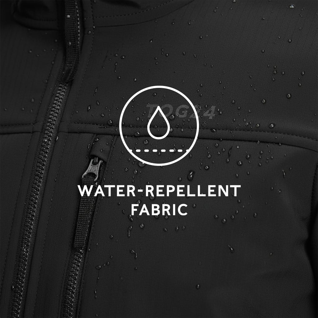 Truro Mens Hooded Softshell Jacket - Black - Image 8