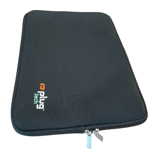 Plug 13.3-Inch Laptop Mac Sleeve, Protective Case with Zipper - Black - Image 2