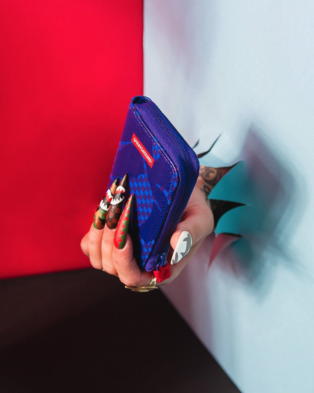 Shark Check (Blue) Wallet - Image 2