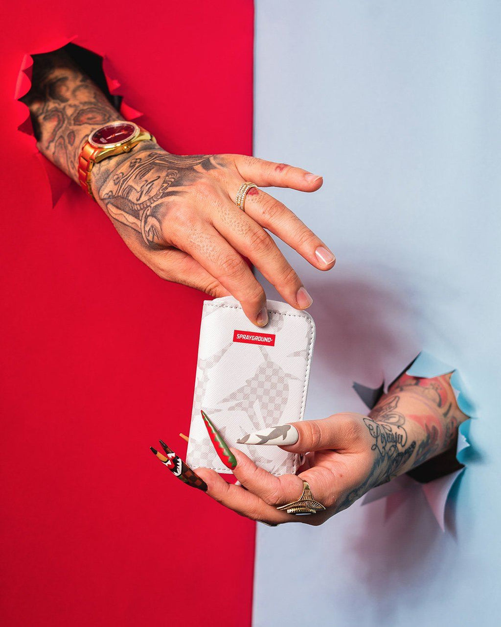 Shark Check (White) Wallet - Image 2
