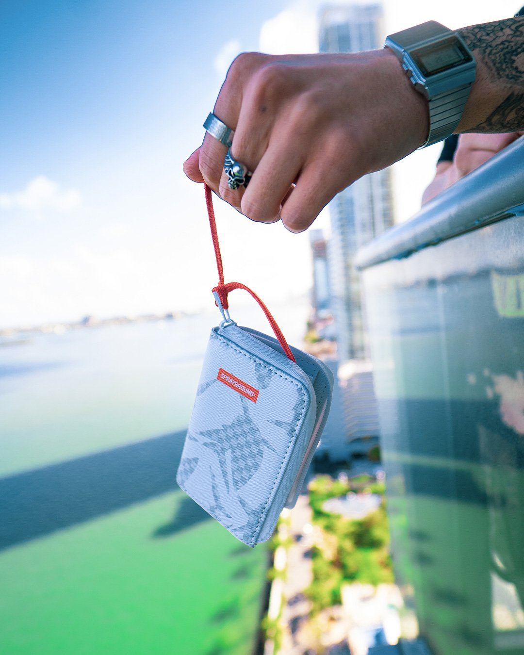 Shark Check (White) Wallet - Image 4