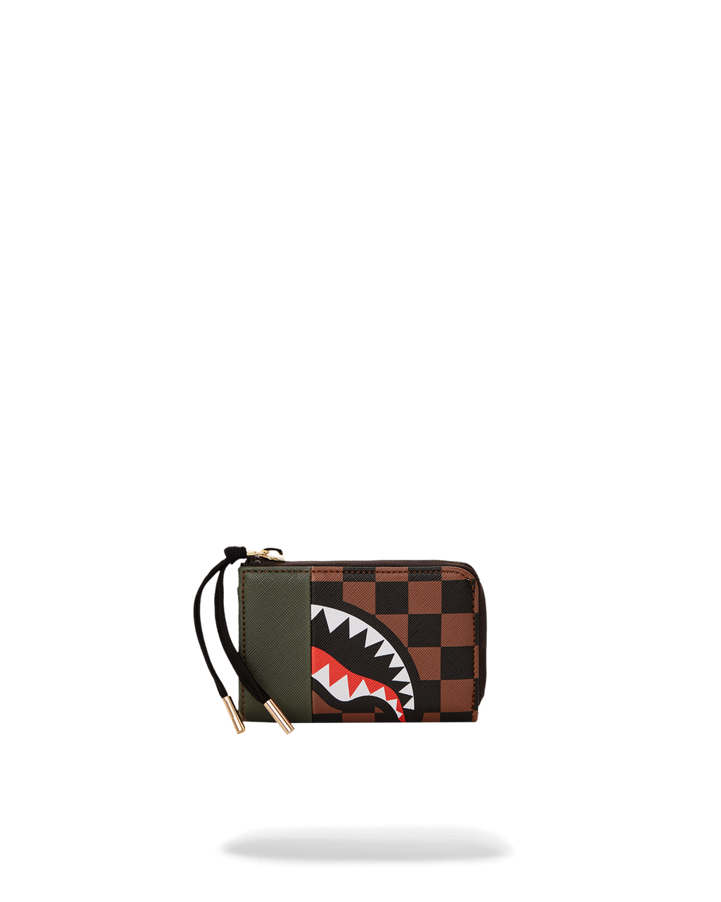 Exterior Gold Zip Pocket Sharks in Paris Wallet - Image 3