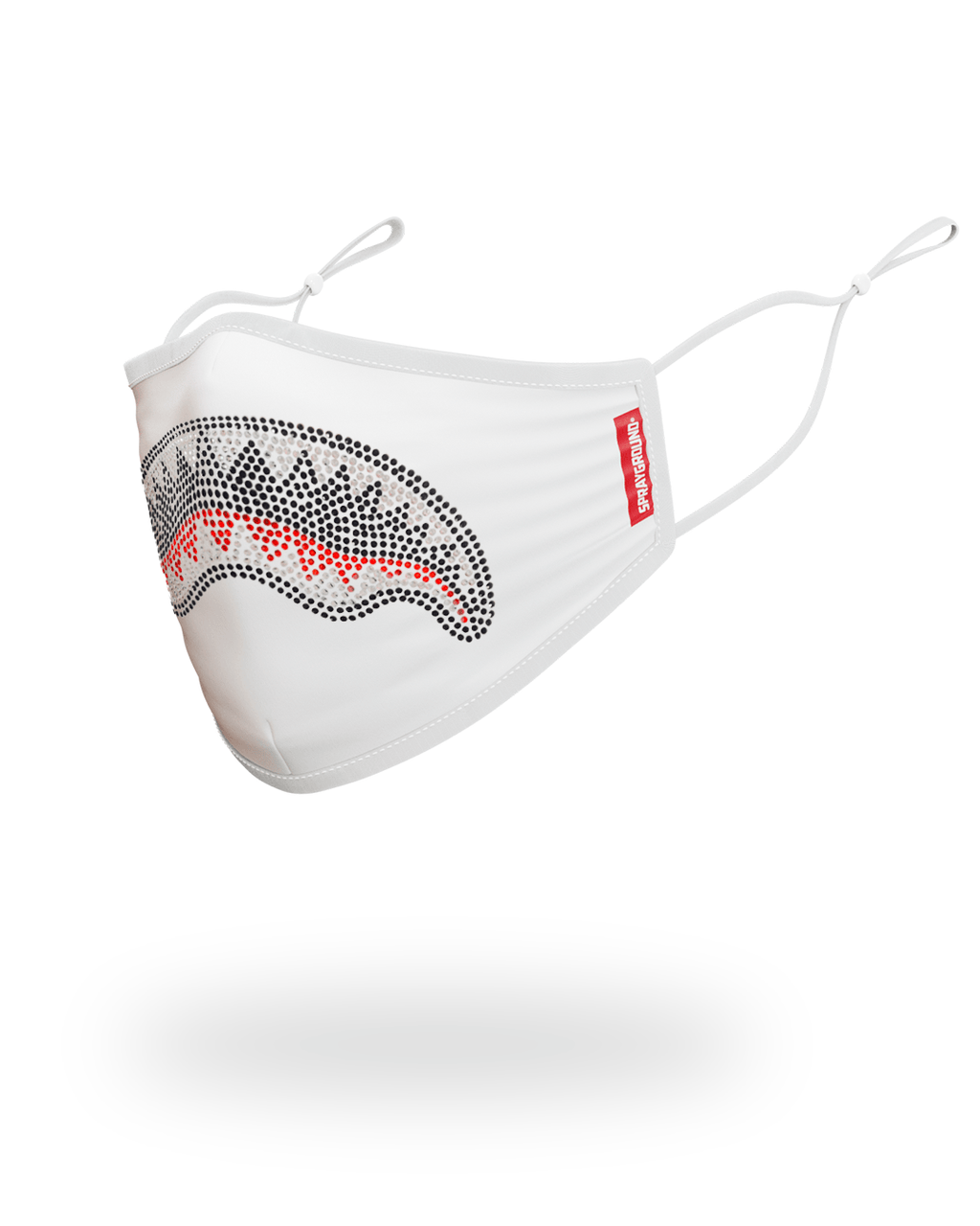 Trinity Diamond Shark (Wht) Polyester Face Mask - Image 3