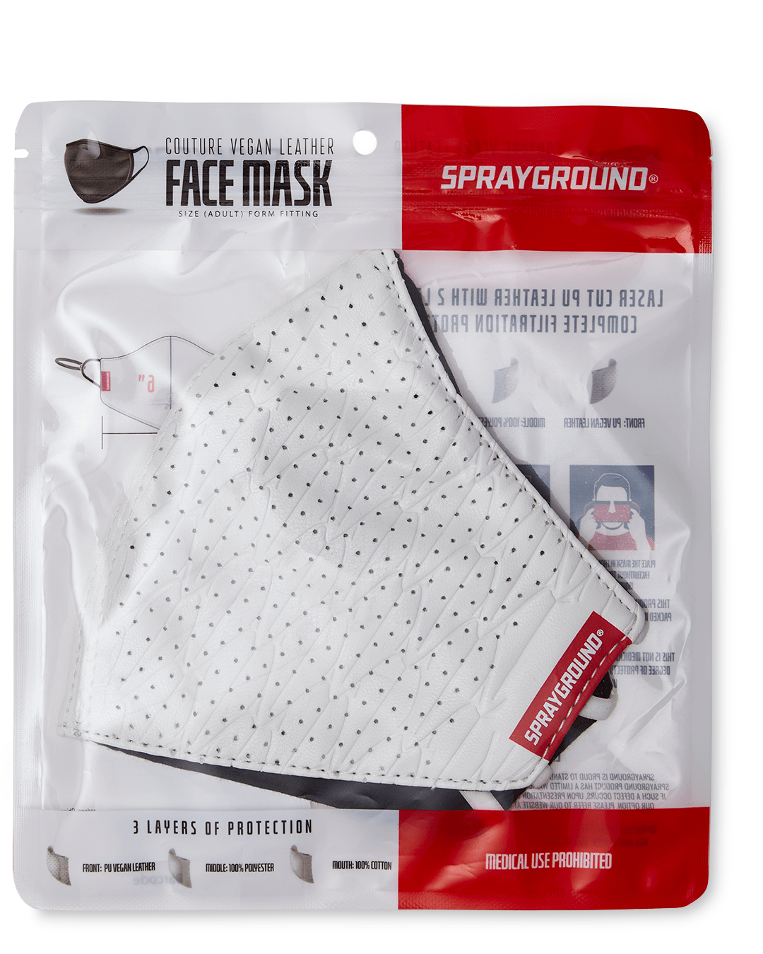 Sharks of the World Vegan Leather Face Mask - Image 6