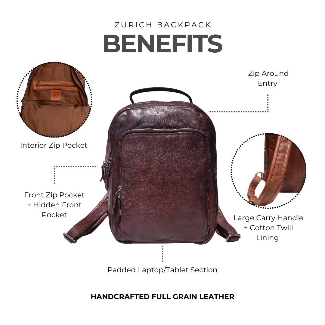 Zurich Leather Backpack - Image 2