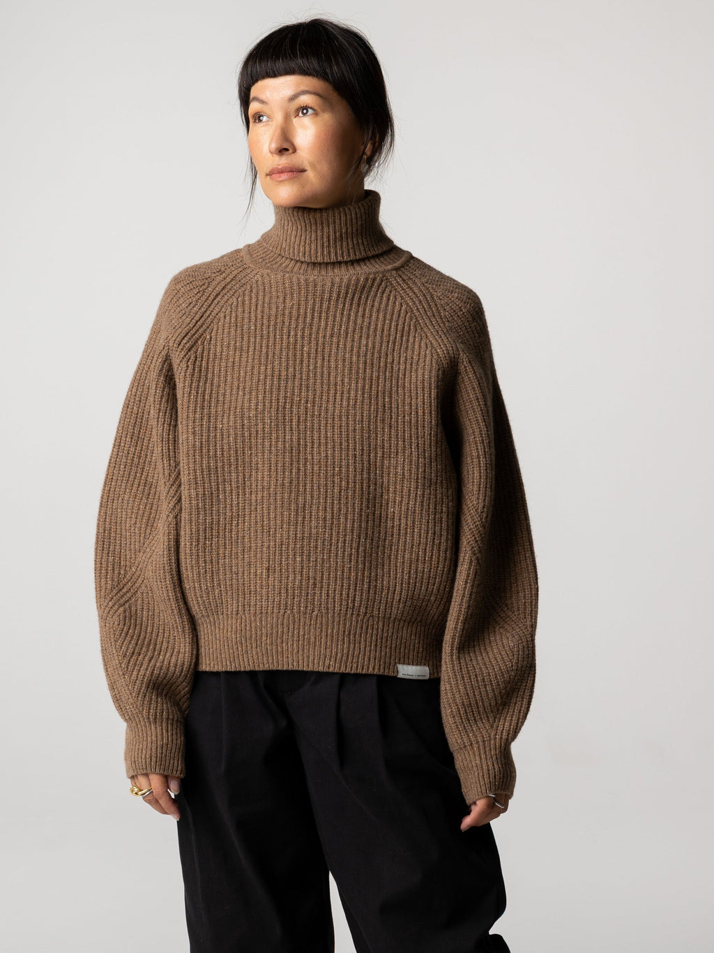 Women's Amy Powney + Finisterre Fisherman Rib Roll Neck Jumper - Image 4