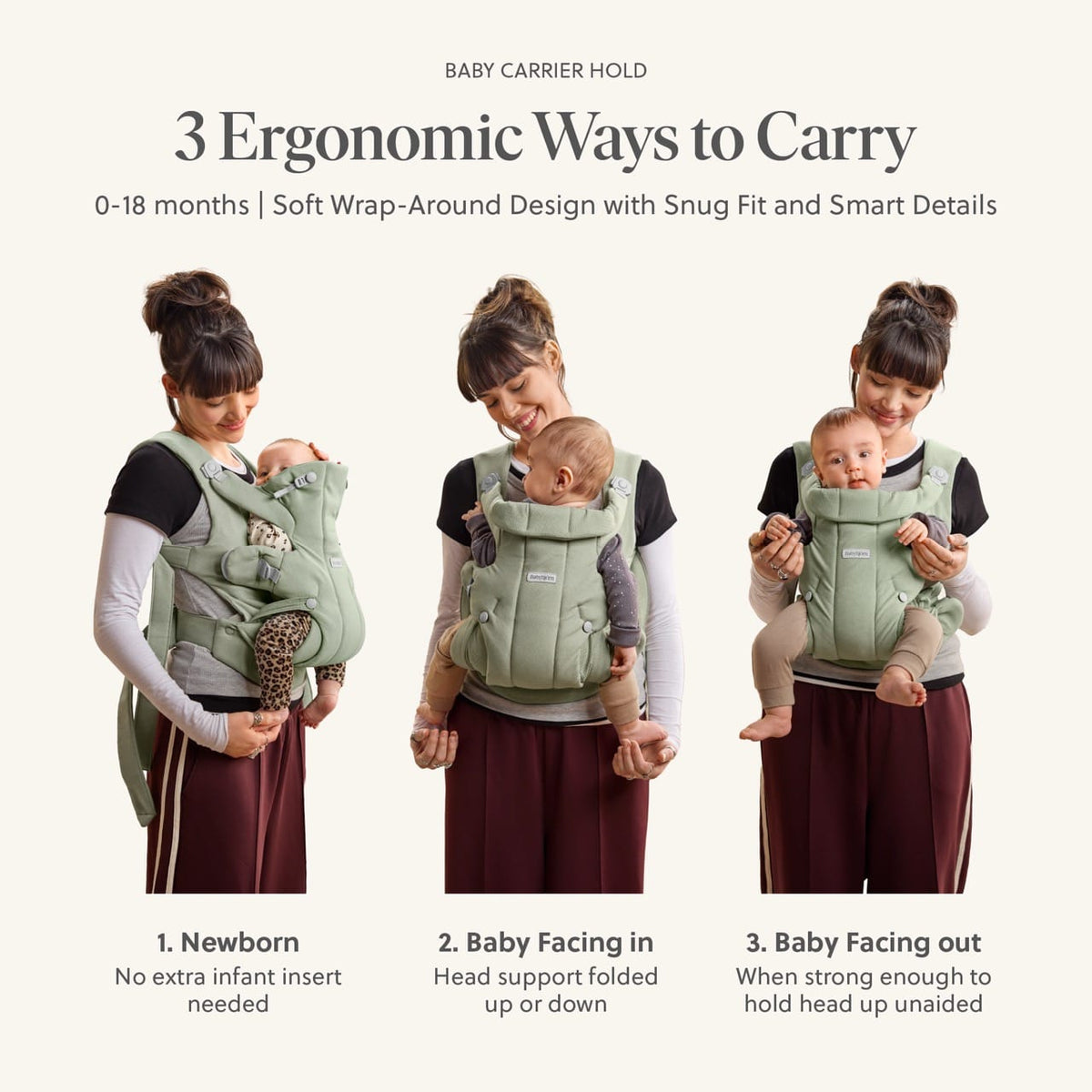 BabyBjörn Baby Carrier Hold - Mesh, Cream - Image 4